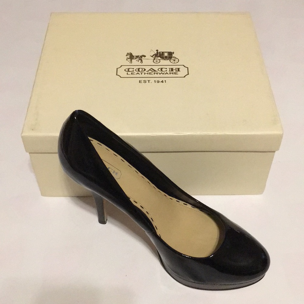 Coach “Buffy” Black Patent Pump -7.5 M